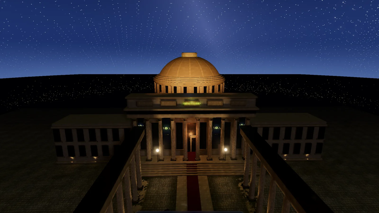 The saucer dome on stepped rings under the stars
