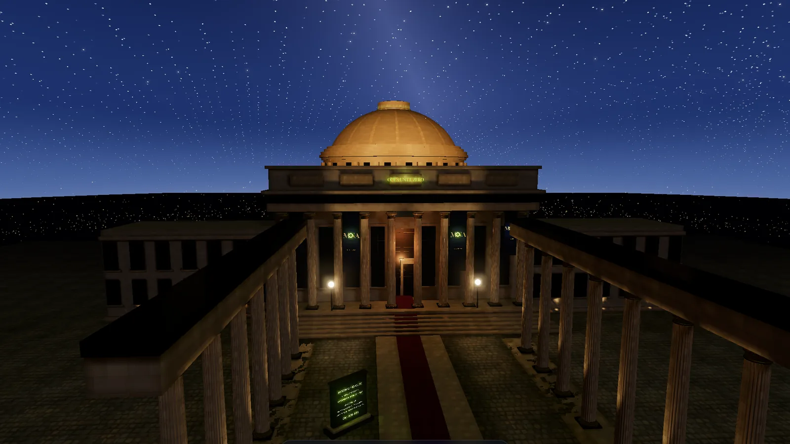 The attic and colonnade from the approach